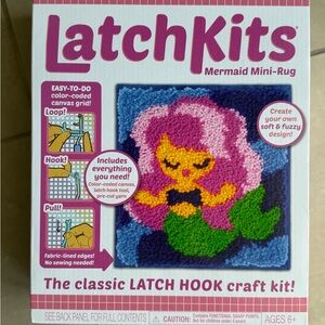 LatchKits Mermaid Mini-Rug Craft Kit